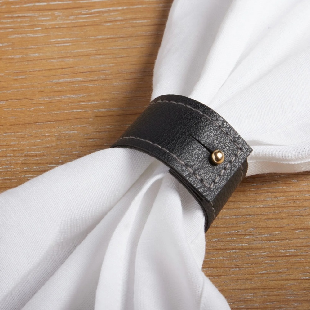 Better Homes And Gardens White Napkins with Black Holders - Picture 3 of 6
